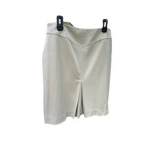 Signature by Larry Levine Khaki Skirt Womens Size 6P Pleat Front Pencil Straight